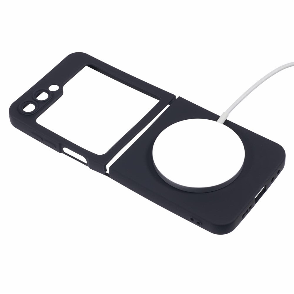 For Samsung Galaxy Z Flip7 FE 5G / Z Flip6 5G Case Compatible with MagSafe Shockproof TPU Phone Cover - Black
