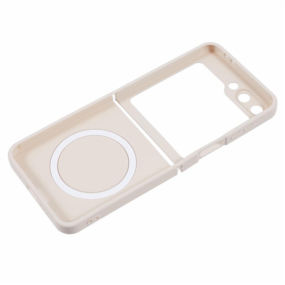 For Samsung Galaxy Z Flip7 FE 5G / Z Flip6 5G Case Compatible with MagSafe Shockproof TPU Phone Cover - White