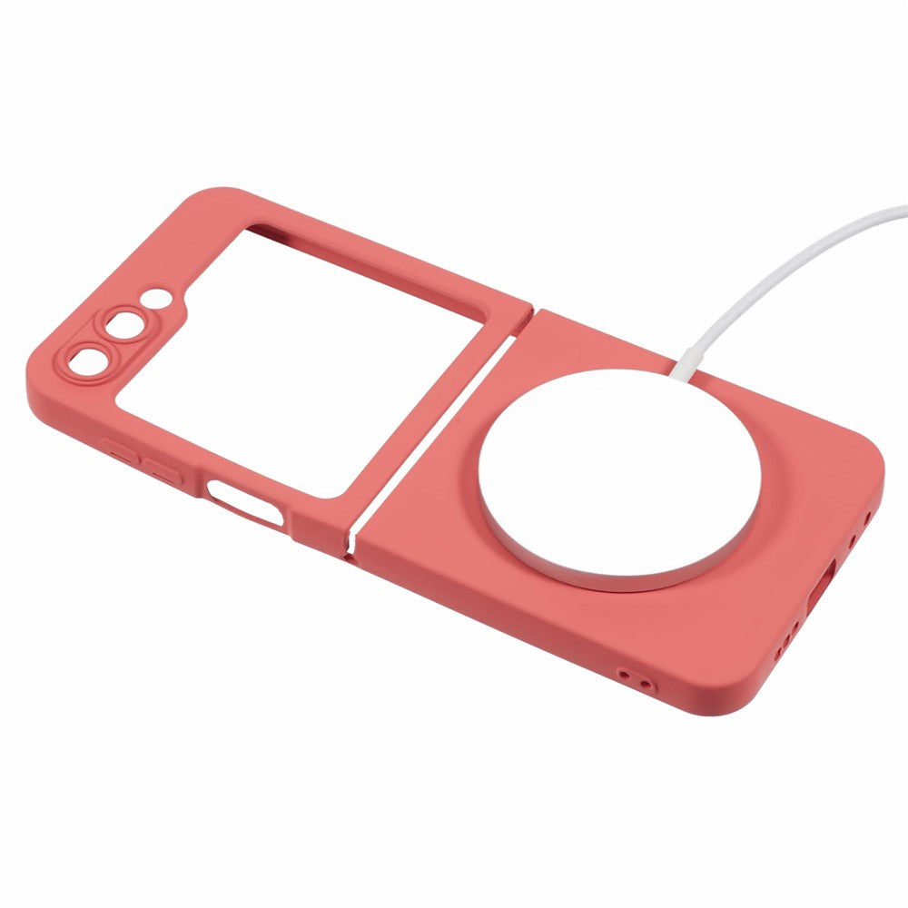 For Samsung Galaxy Z Flip7 FE 5G / Z Flip6 5G Case Compatible with MagSafe Shockproof TPU Phone Cover - Red