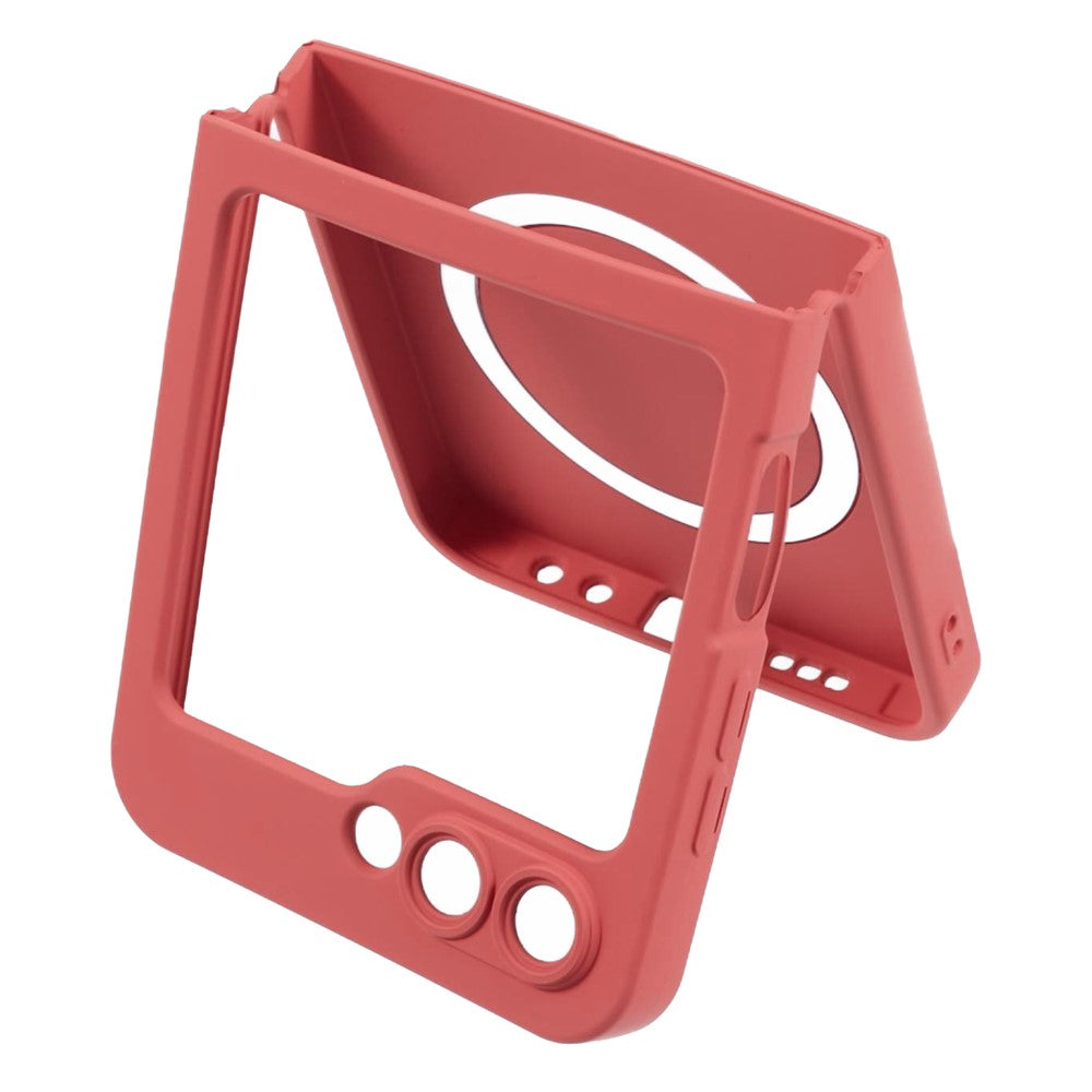 For Samsung Galaxy Z Flip7 FE 5G / Z Flip6 5G Case Compatible with MagSafe Shockproof TPU Phone Cover - Red
