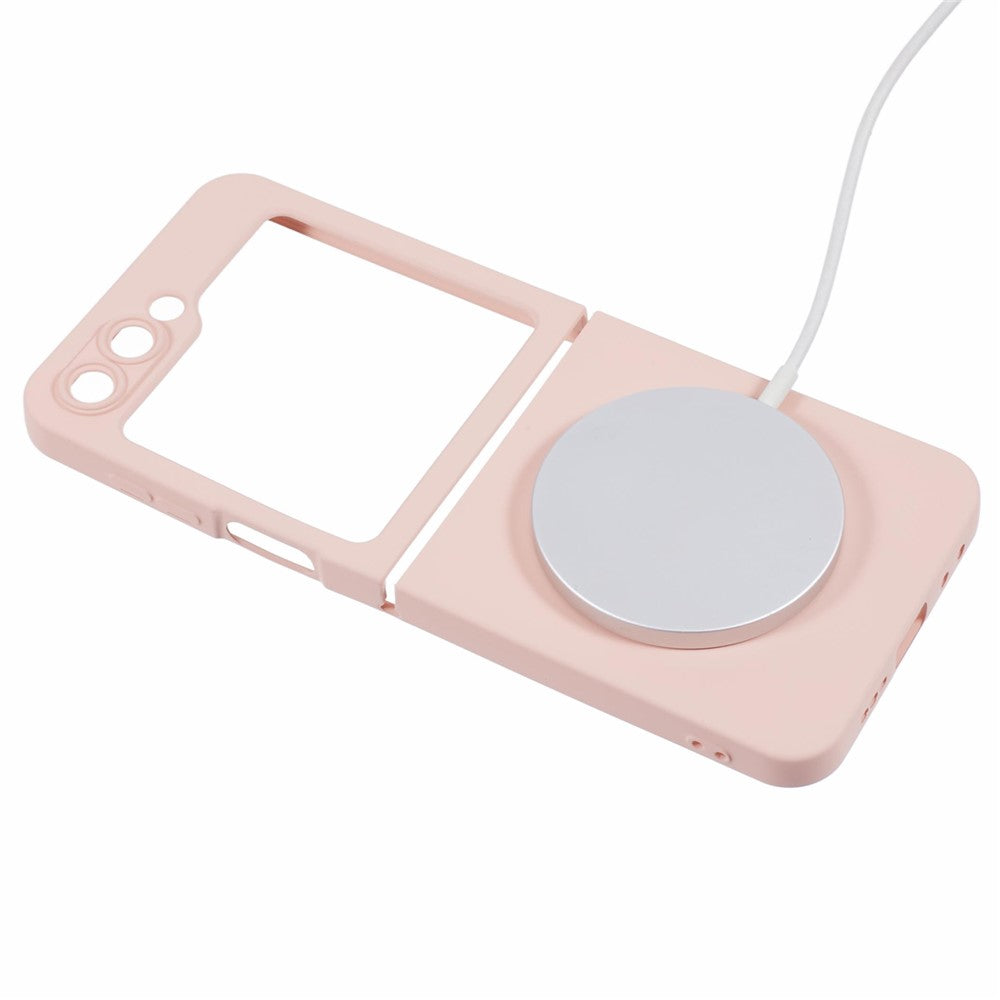 For Samsung Galaxy Z Flip7 FE 5G / Z Flip6 5G Case Compatible with MagSafe Shockproof TPU Phone Cover - Pink