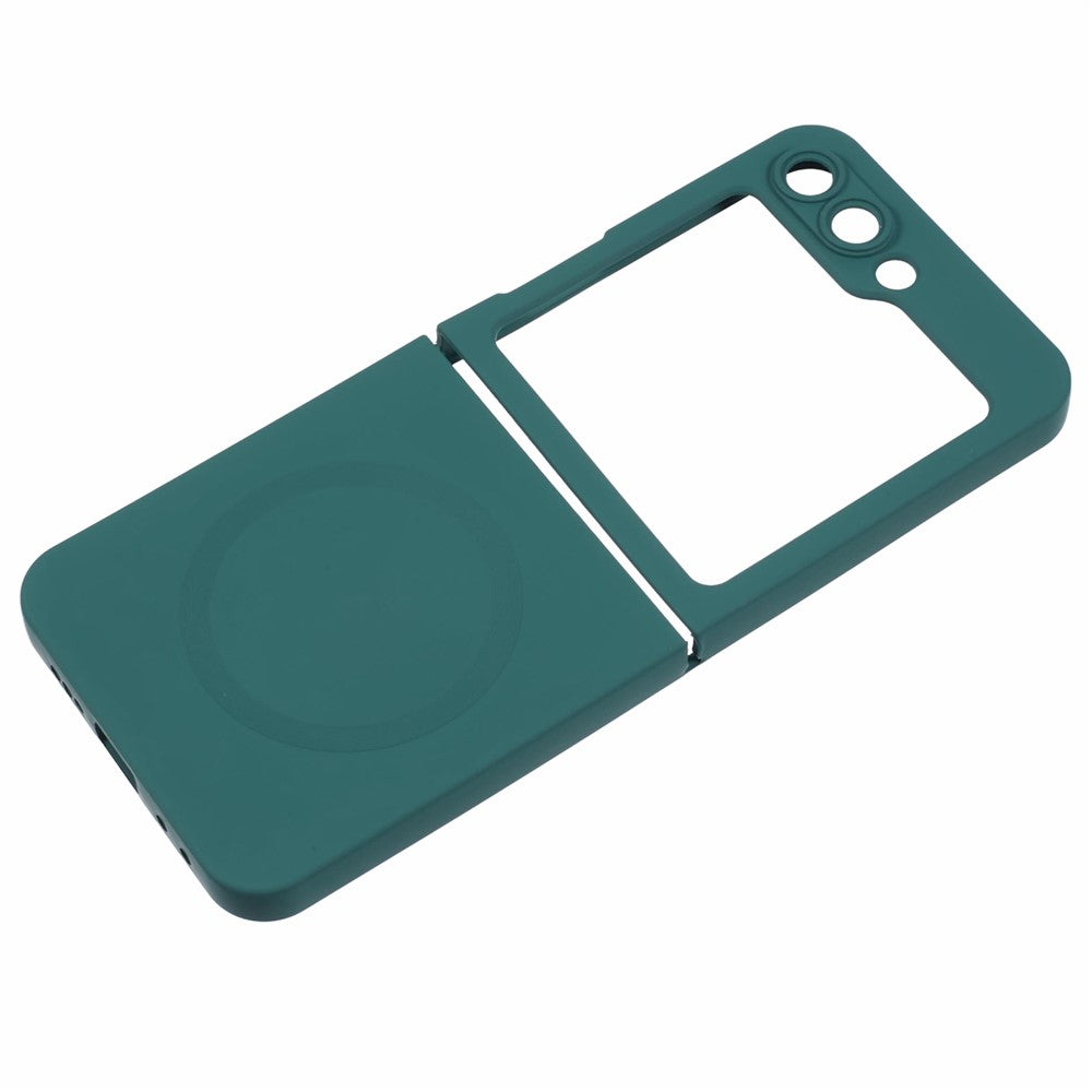 For Samsung Galaxy Z Flip7 FE 5G / Z Flip6 5G Case Compatible with MagSafe Shockproof TPU Phone Cover - Midnight Green
