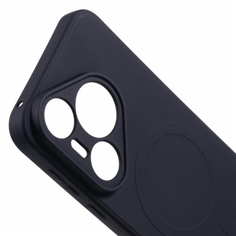 For Huawei Pura 70 Case Shockproof TPU Phone Cover Compatible with MagSafe - Black