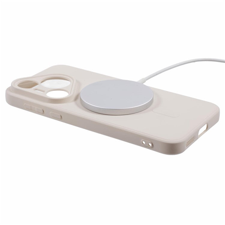For Huawei Pura 70 Case Shockproof TPU Phone Cover Compatible with MagSafe - White