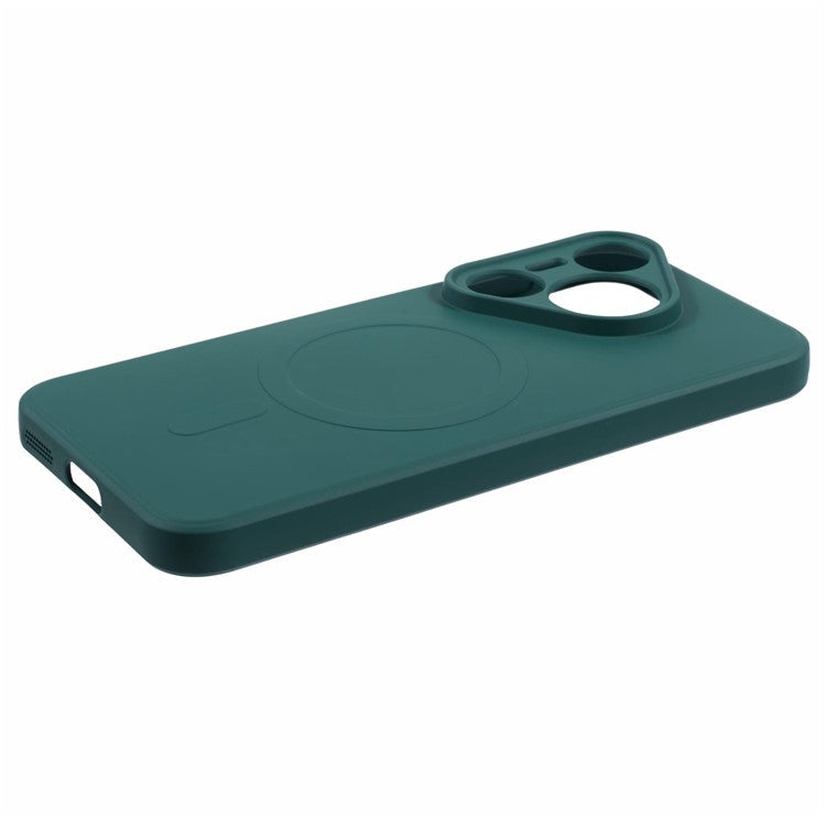 For Huawei Pura 70 Case Shockproof TPU Phone Cover Compatible with MagSafe - Dark Green