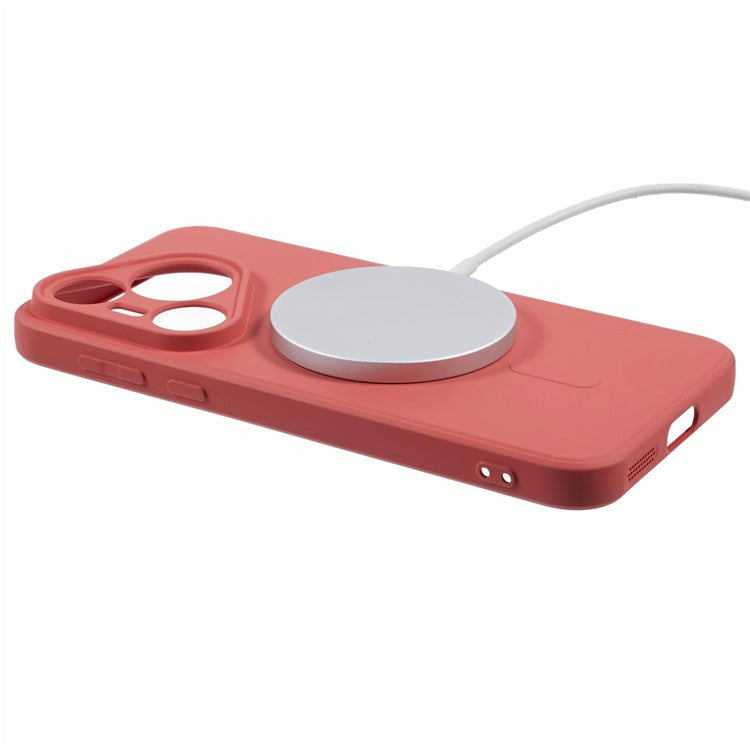 For Huawei Pura 70 Case Shockproof TPU Phone Cover Compatible with MagSafe - Camellia Red
