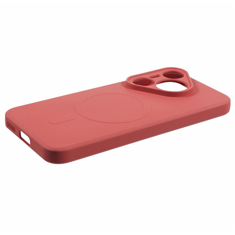 For Huawei Pura 70 Case Shockproof TPU Phone Cover Compatible with MagSafe - Camellia Red