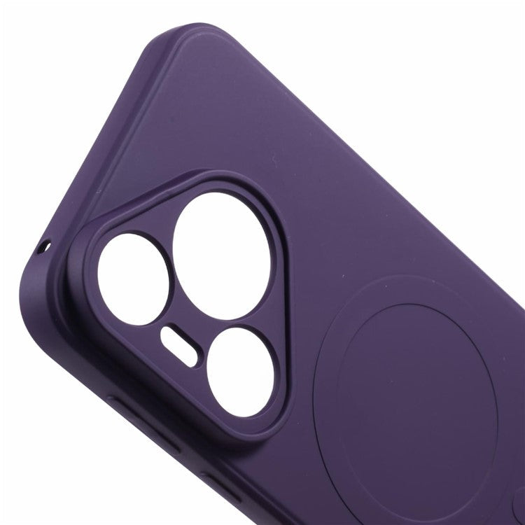 For Huawei Pura 70 Case Shockproof TPU Phone Cover Compatible with MagSafe - Dark Purple