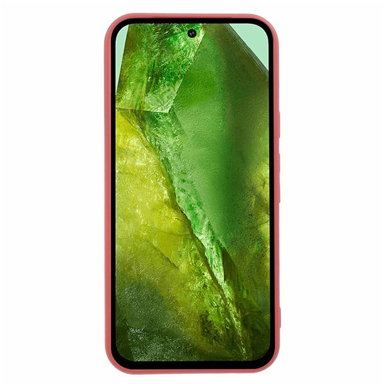 For Google Pixel 8a Case Shockproof TPU Phone Cover Compatible with MagSafe - Camellia Red