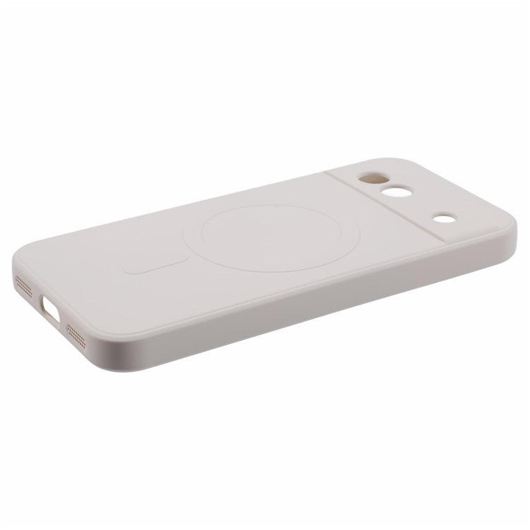 For Google Pixel 8a Case Shockproof TPU Phone Cover Compatible with MagSafe - White