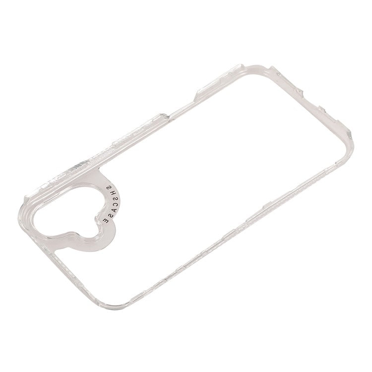For iPhone 16 Plus Case Corners Impact Protection PC+TPU Clear Phone Cover - Orange