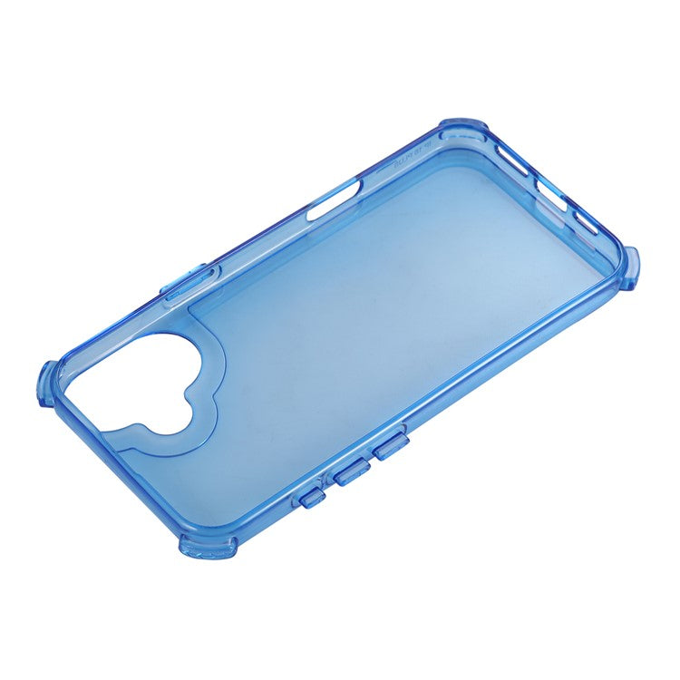 For iPhone 16 Plus Case Corners Impact Protection PC+TPU Clear Phone Cover - Orange