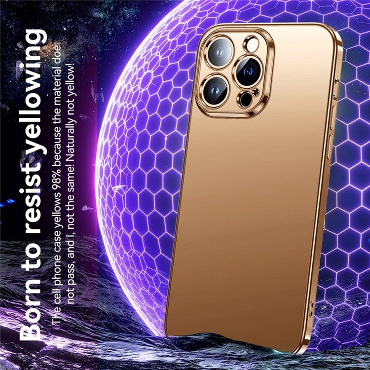 SULADA For iPhone 16 Pro Case Electroplated AG Matte Anti-Fingerprint TPU Phone Cover - Purple