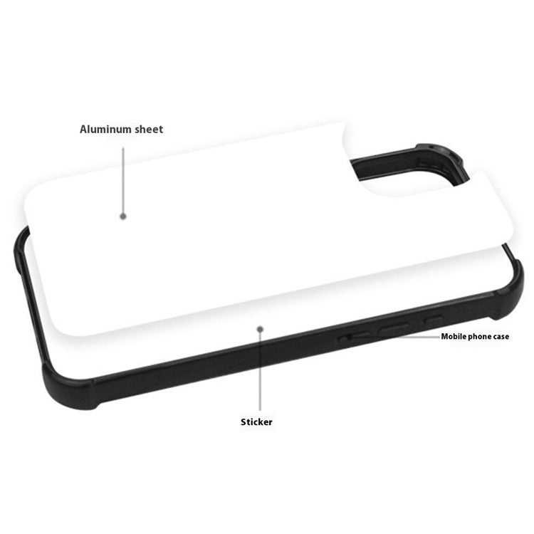 10Pcs / Pack For iPhone 16 Pro Case Four Corners Anti-Drop PC+TPU Phone Cover Support Heat Transfer Printing