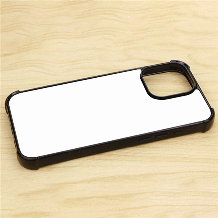 10Pcs / Pack For iPhone 16 Pro Case Four Corners Anti-Drop PC+TPU Phone Cover Support Heat Transfer Printing