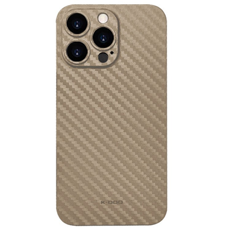 KZDOO For iPhone 16 Pro Compatible with MagSafe Carbon Fiber Texture Ultra Thin PP Phone Cover - Gold