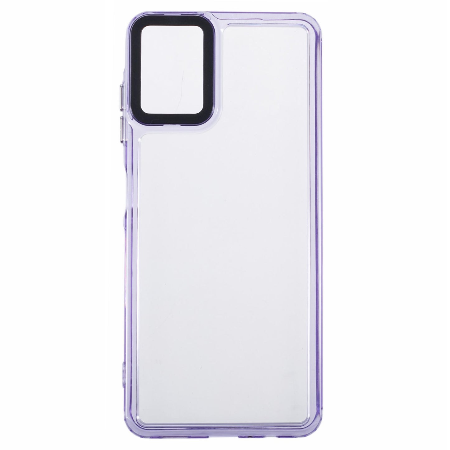 For Samsung Galaxy A06 Clear Phone Case PC+TPU Hybrid Back Cover - Transparent Purple