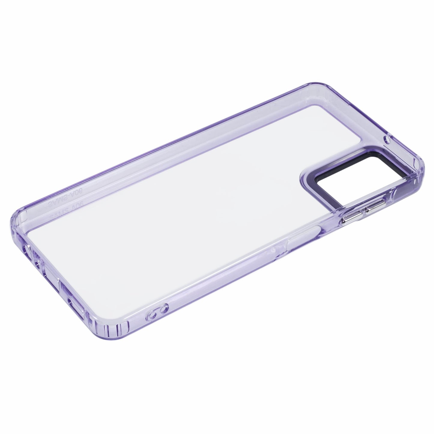 For Samsung Galaxy A06 Clear Phone Case PC+TPU Hybrid Back Cover - Transparent Purple