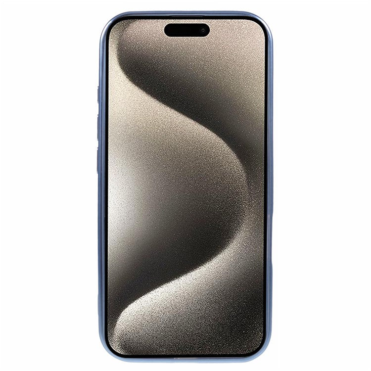 For iPhone 16 Case Matte Electroplating Phone Cover Compatible with MagSafe - Baby Blue