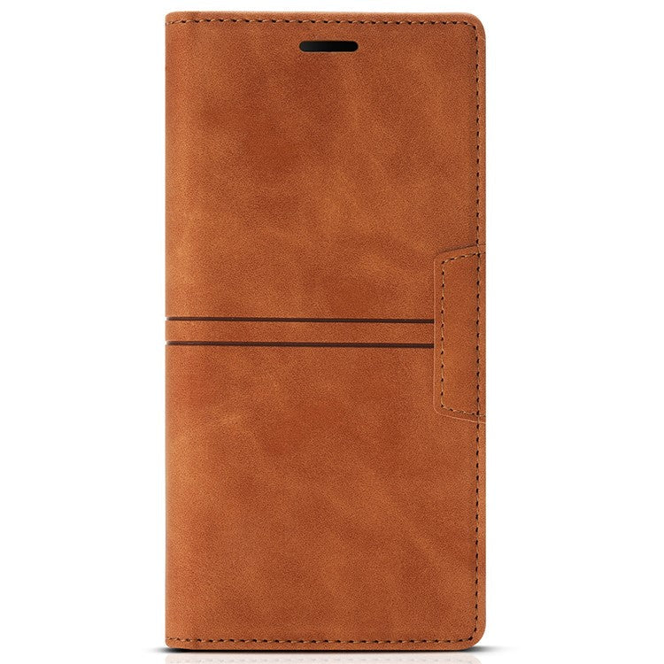 For Google Pixel 9 Pro / Pixel 9 Wallet Case Magnetic Closing Leather Phone Cover - Brown