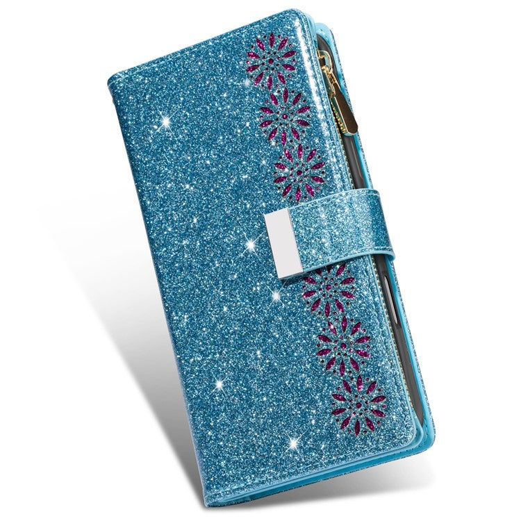 For Google Pixel 9 Pro / Pixel 9 Case Starry Sky Carving Leather Wallet Phone Cover - Blue