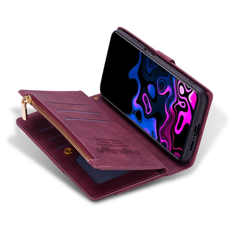 For Google Pixel 9 Pro XL Wallet Case Color Splicing Leather Phone Cover with Stand - Red