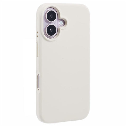 For iPhone 16 Plus Case PC+Liquid Silicone Anti-Scratch Lining Phone Cover - Antique White