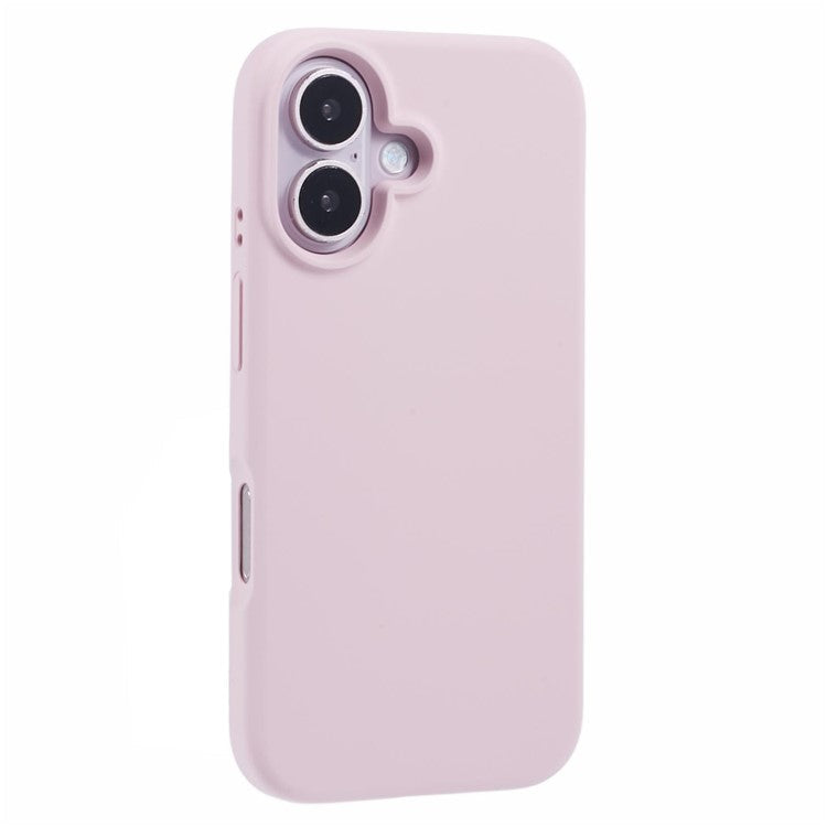For iPhone 16 Plus Case PC+Liquid Silicone Anti-Scratch Lining Phone Cover - Purple