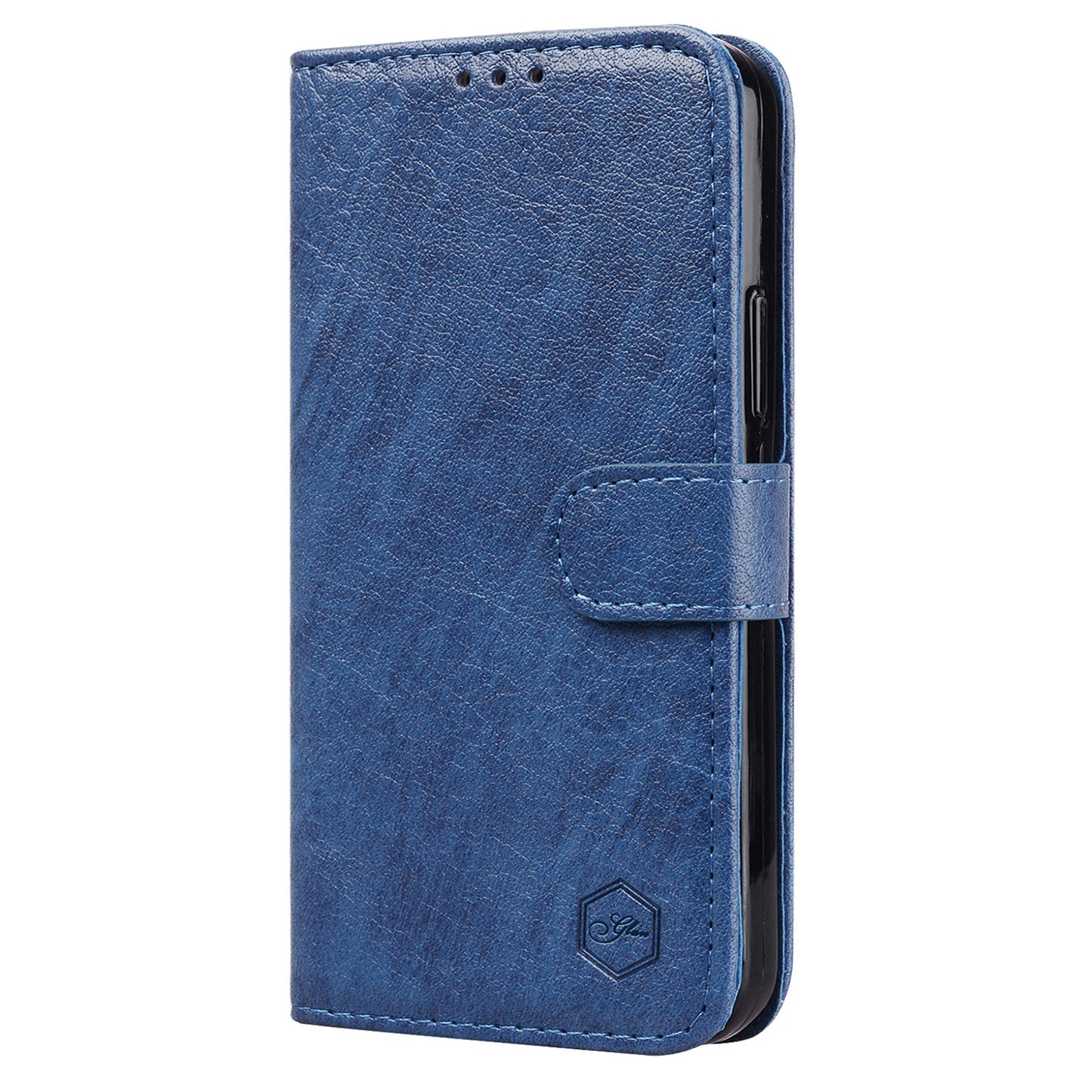 For Samsung Galaxy A16 5G / A16 4G Case Solid Color Leather Folding Stand Wallet Leather Phone Cover - Dark Blue