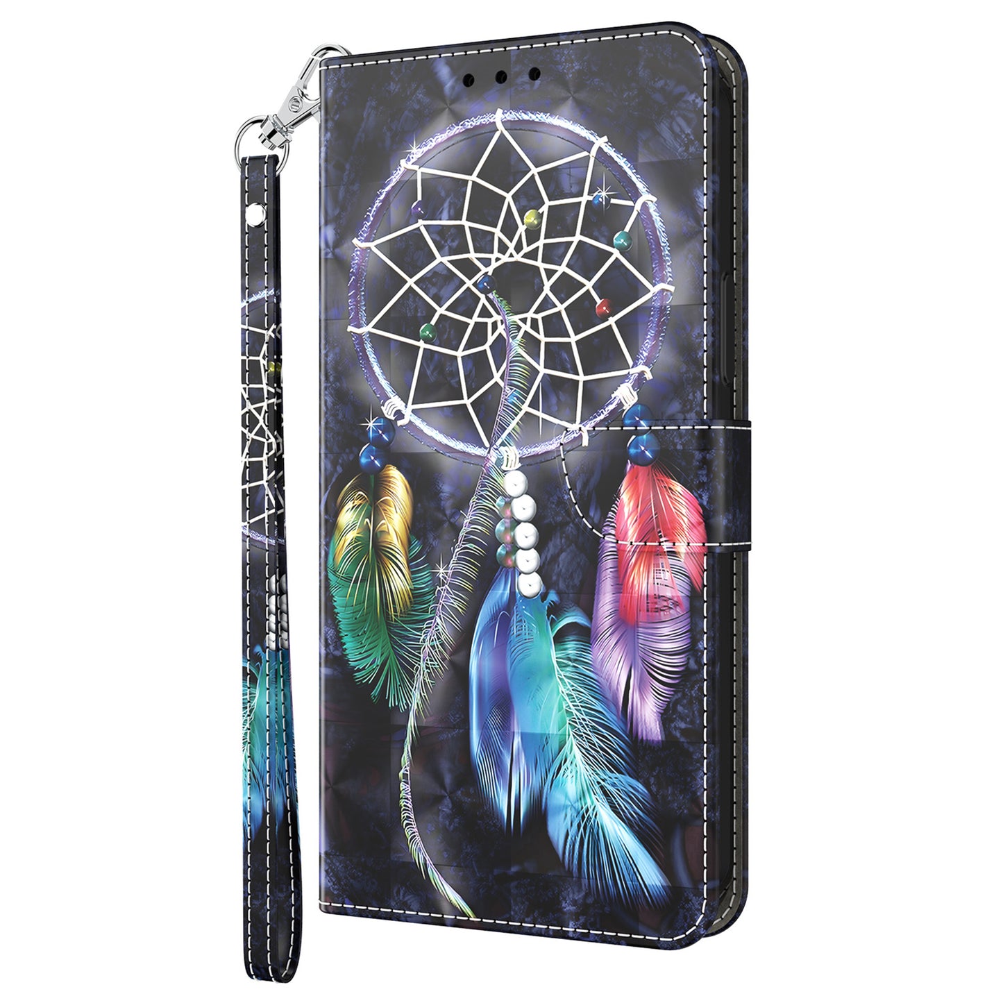 For Samsung Galaxy A16 5G / A16 4G Case Stand Pattern Printing Leather Phone Cover - Dream Catcher