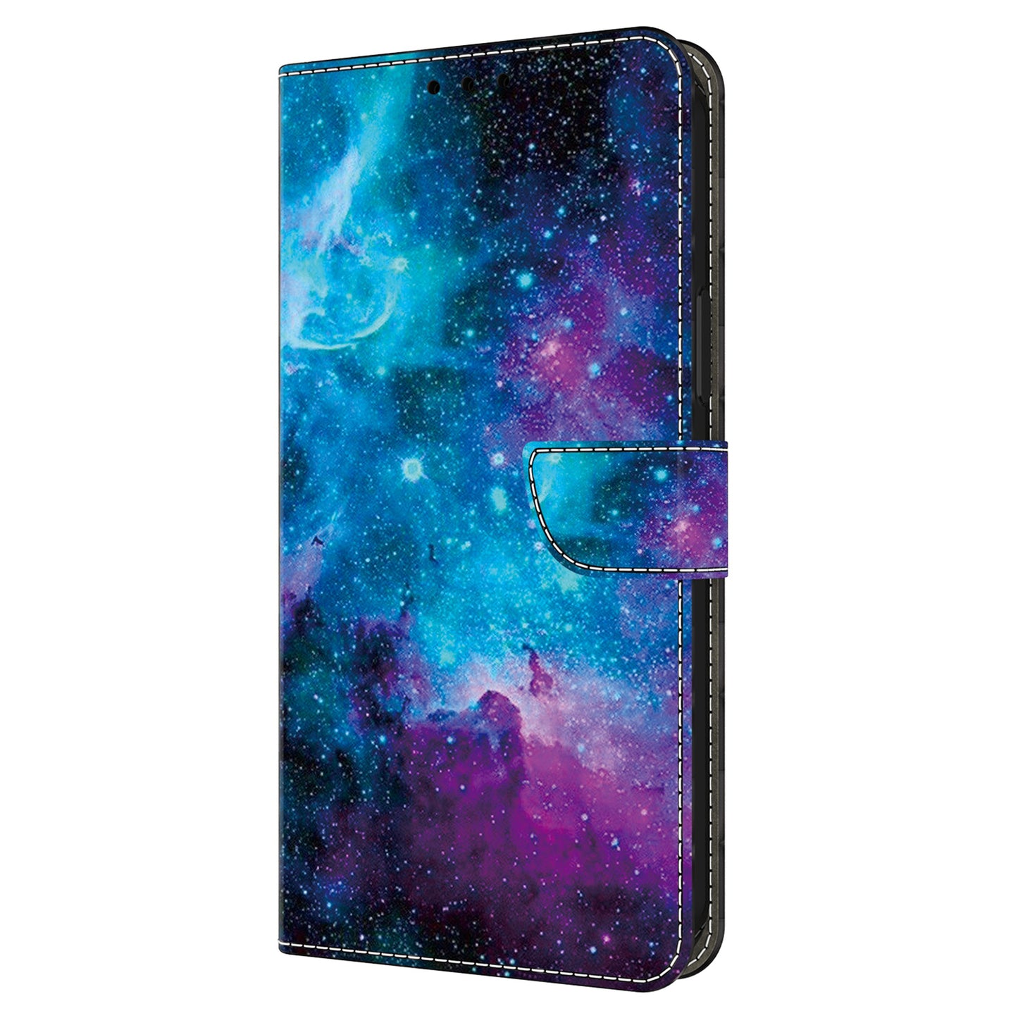 For Samsung Galaxy A16 5G / A16 4G Case Pattern Printed Protective Leather Flip Phone Case - Starry Sky