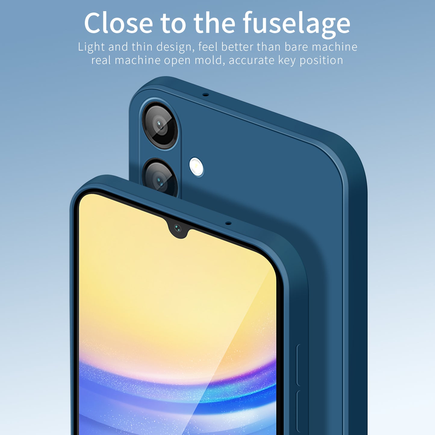 PINWUYO JK Touching Series For Samsung Galaxy A16 5G / A16 4G Case Silky Touch Soft TPU Phone Back Cover - Navy Blue