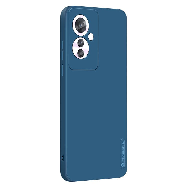 PINWUYO JK Touching Series For Oppo Reno11 F 5G Case Silky Touch Soft TPU Phone Back Cover - Navy Blue