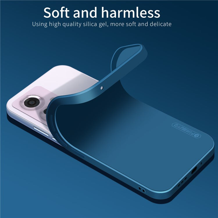 PINWUYO JK Touching Series For Oppo Reno11 F 5G Case Silky Touch Soft TPU Phone Back Cover - Navy Blue