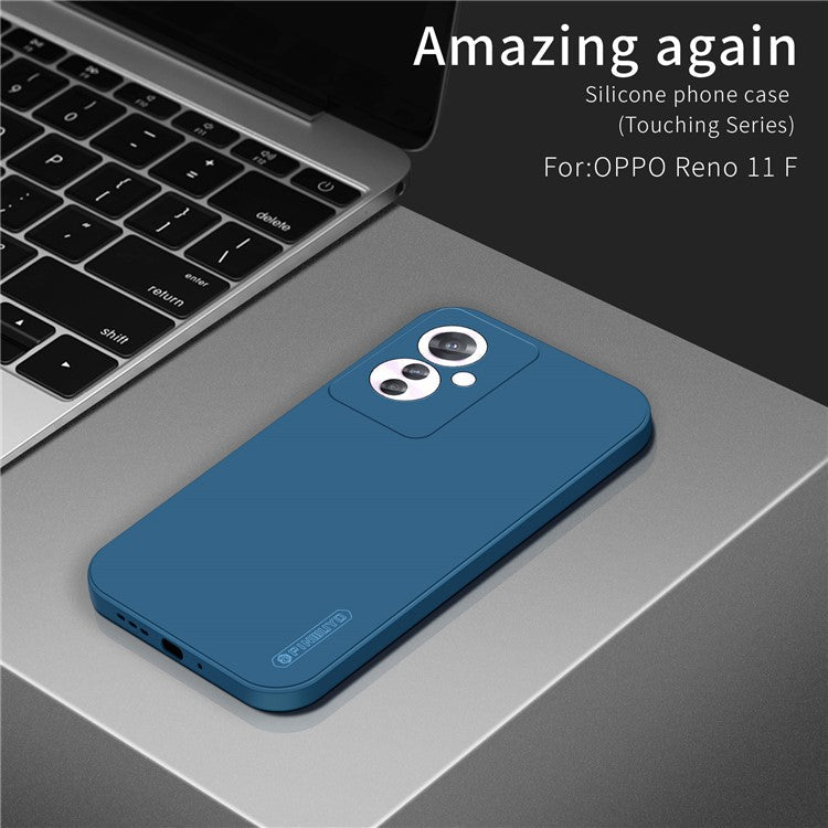 PINWUYO JK Touching Series For Oppo Reno11 F 5G Case Silky Touch Soft TPU Phone Back Cover - Black