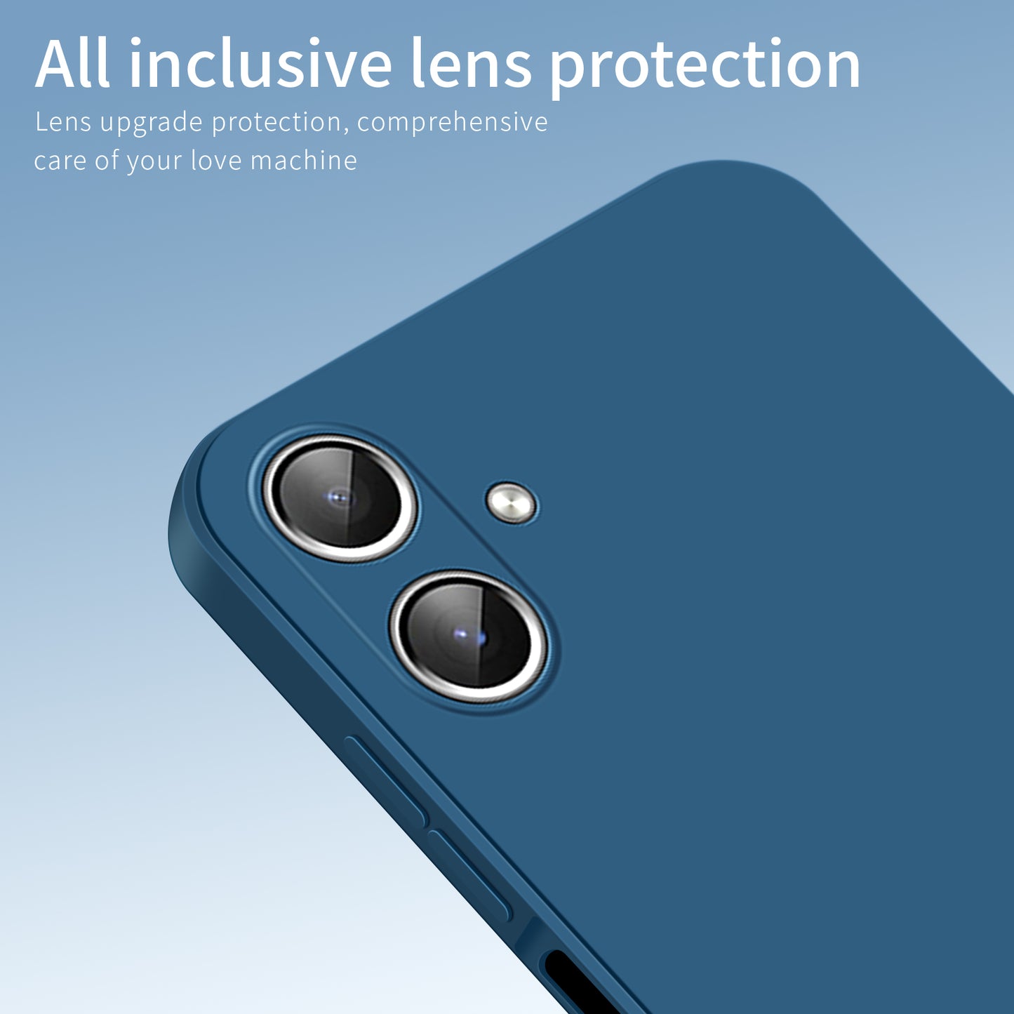 PINWUYO JK Touching Series For Samsung Galaxy A06 Case Silky Touch Soft TPU Phone Back Cover - Navy Blue