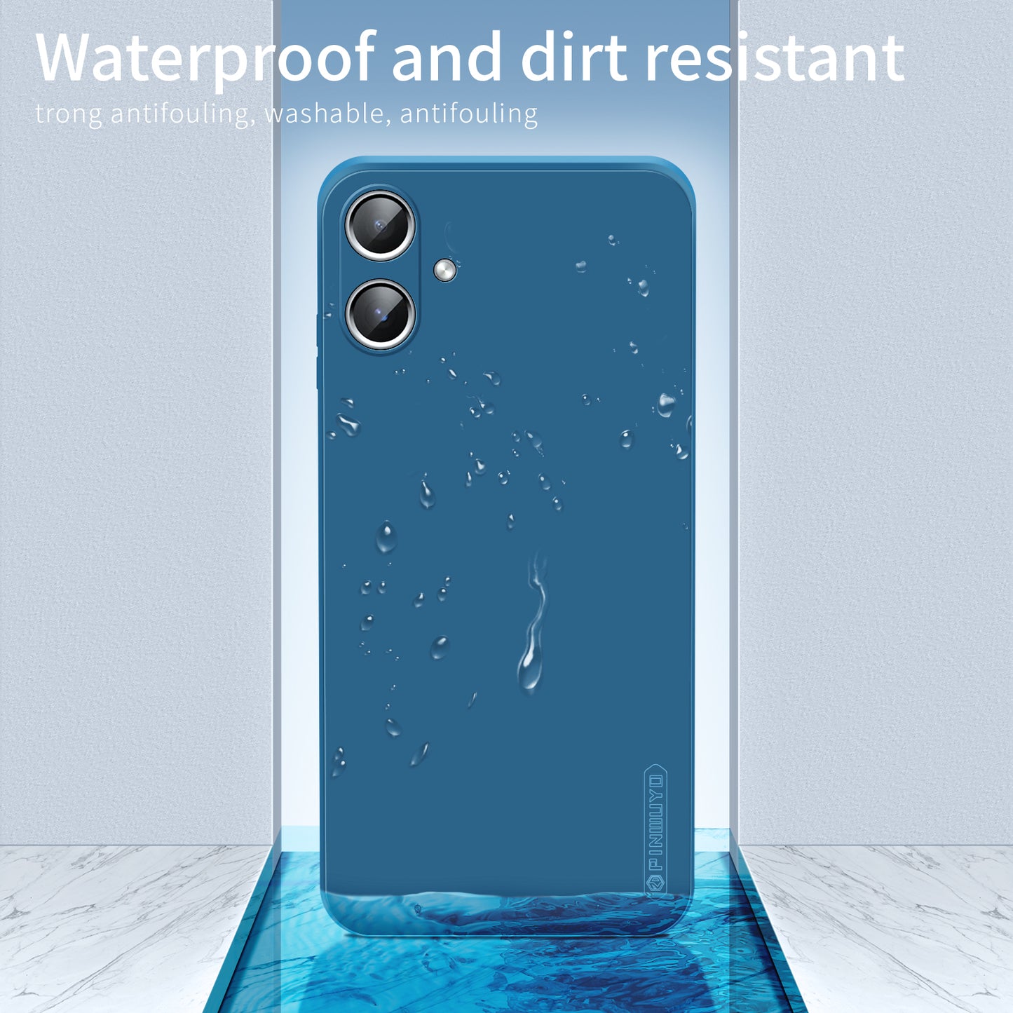 PINWUYO JK Touching Series For Samsung Galaxy A06 Case Silky Touch Soft TPU Phone Back Cover - Black