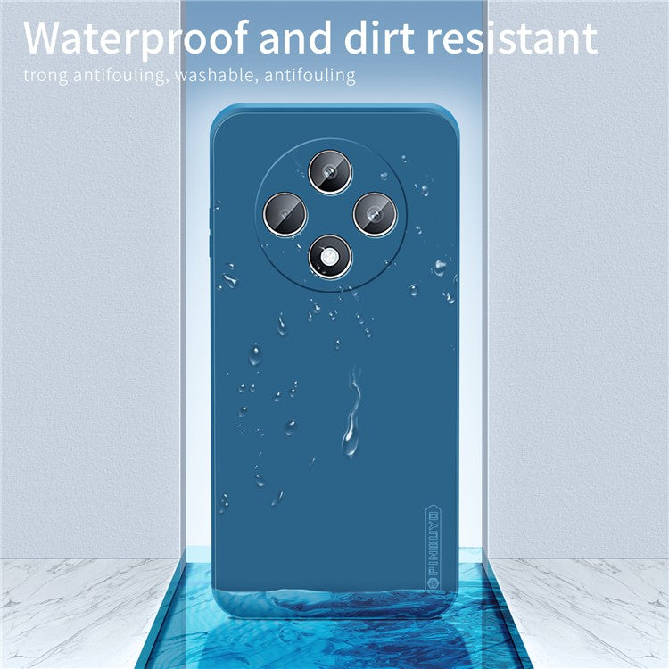 PINWUYO JK Touching Series For Oppo Reno12 F 5G / 4G Case Silky Touch Soft TPU Phone Back Cover - Navy Blue