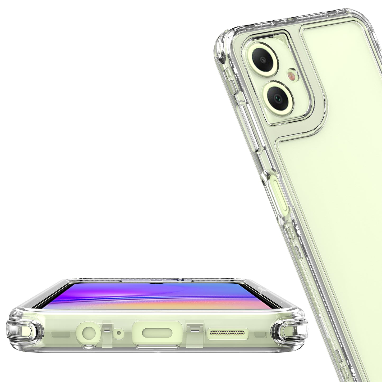For Samsung Galaxy A06 Case Anti-Scratch Acrylic+TPU Clear Phone Cover