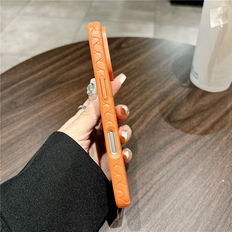 For iPhone 16 Pro Case Y-Shape Textured Anti-Drop Protective TPU Phone Cover - Black