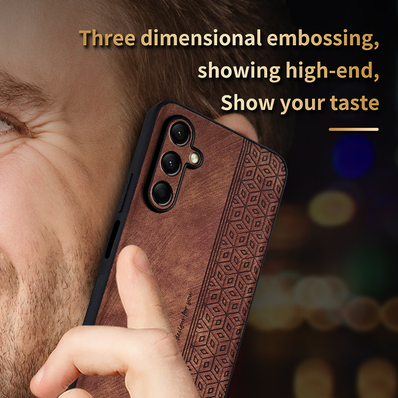 AZNS For Samsung Galaxy A16 5G / A16 4G Case Protective PU Leather Covered TPU Phone Shell - Purple