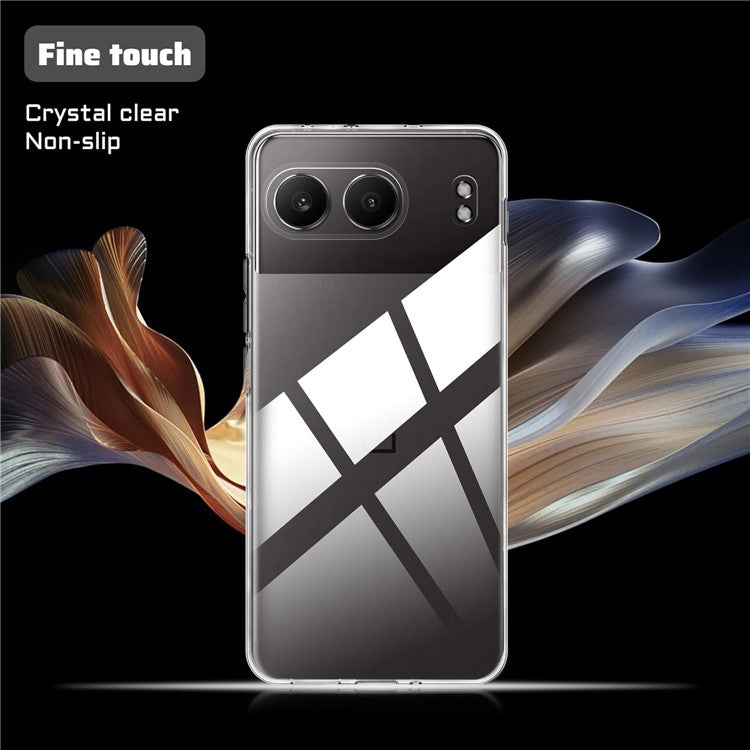 For OnePlus Nord 4 Clear TPU Anti-Scratch Phone Case + 2.5D Arc Edge Screen Protector