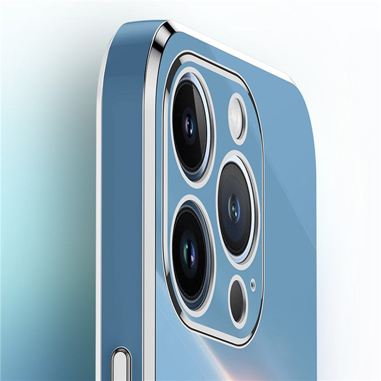 XINLI For iPhone 16 Pro Case Ring Kickstand Electroplating TPU Phone Cover - Blue