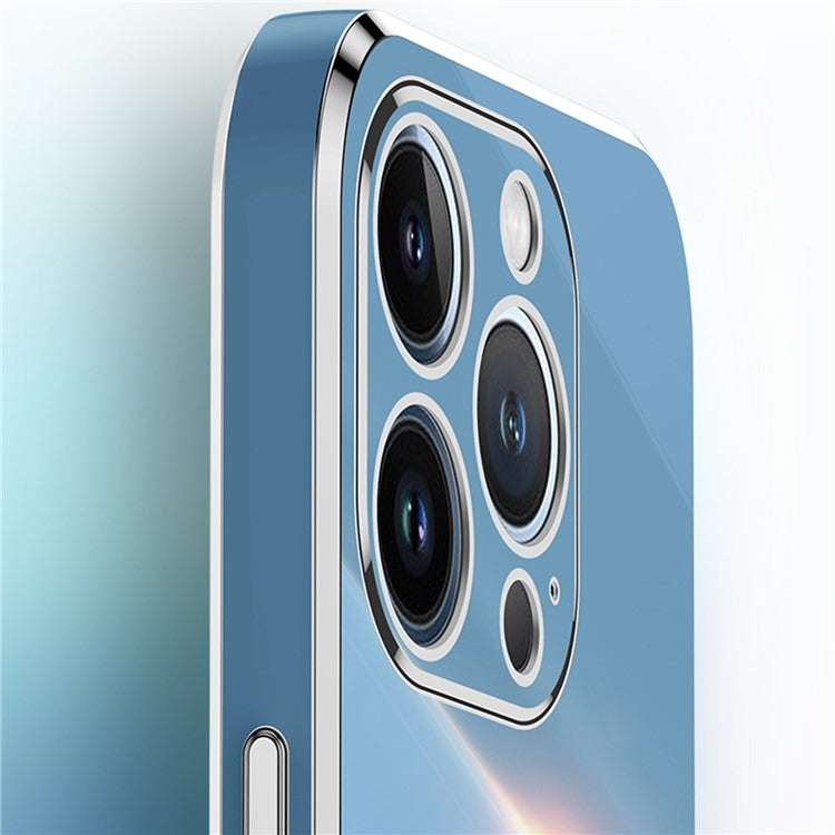 XINLI For iPhone 16 Pro Max Case TPU Phone Cover with Electroplating Frame - Black