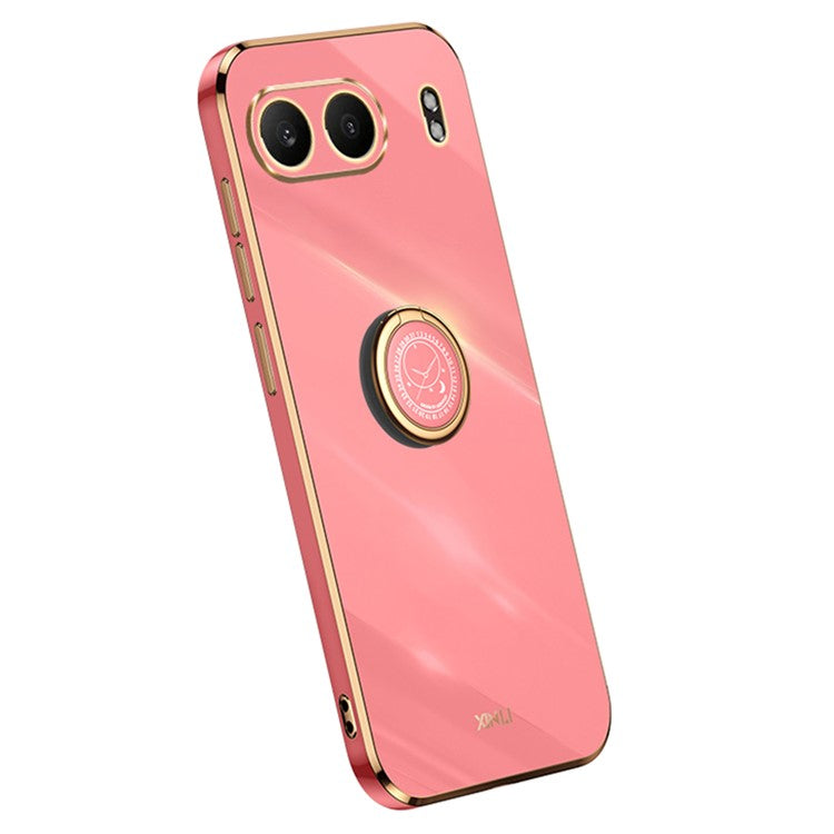 XINLI For OnePlus Nord 4 Case Ring Kickstand Electroplating TPU Phone Cover - Red