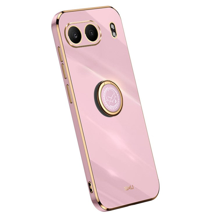 XINLI For OnePlus Nord 4 Case Ring Kickstand Electroplating TPU Phone Cover - Purple