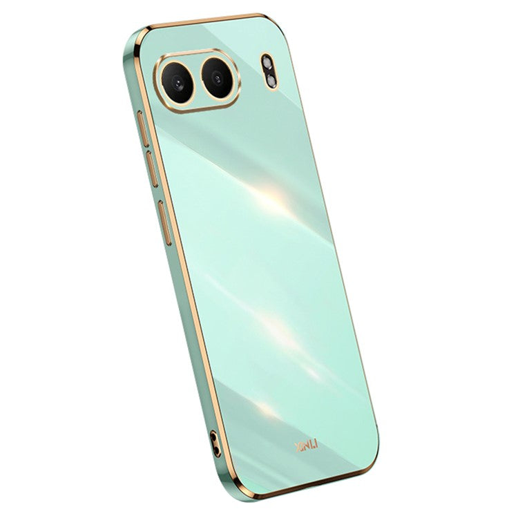 XINLI For OnePlus Nord 4 Case TPU Phone Cover with Electroplating Frame - Cyan