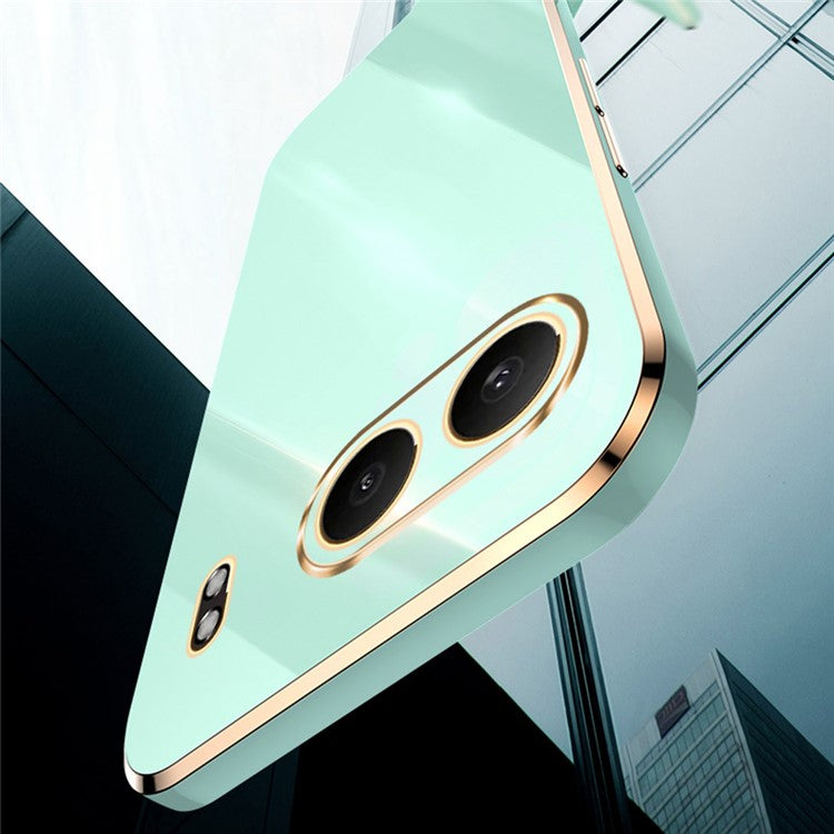 XINLI For OnePlus Nord 4 Case TPU Phone Cover with Electroplating Frame - Cyan