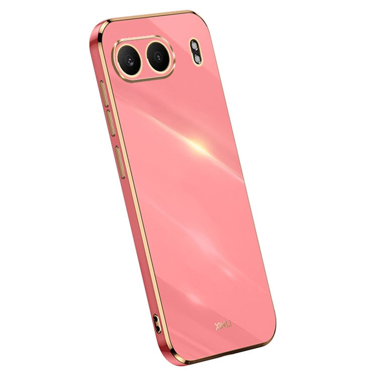 XINLI For OnePlus Nord 4 Case TPU Phone Cover with Electroplating Frame - Red