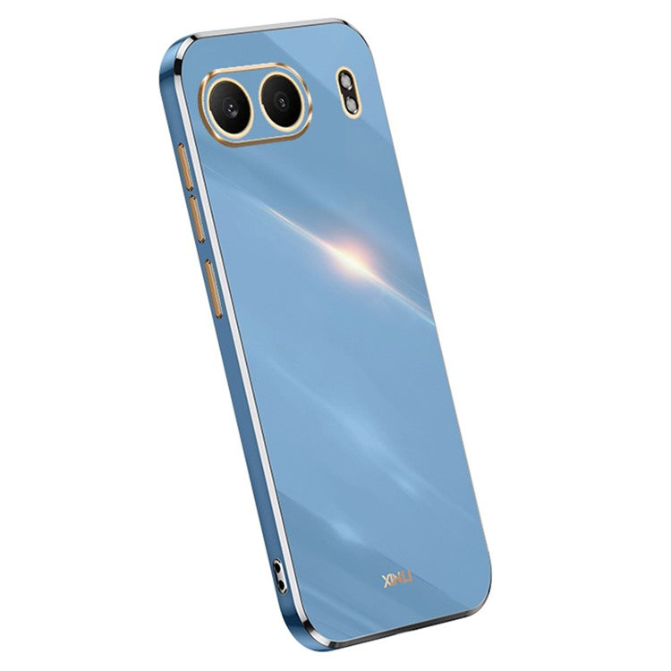 XINLI For OnePlus Nord 4 Case TPU Phone Cover with Electroplating Frame - Blue